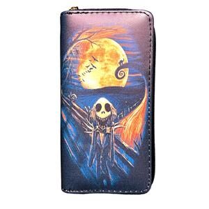 Nightmare Before Christmas Billfold Zippered Wallet Skellington (1)